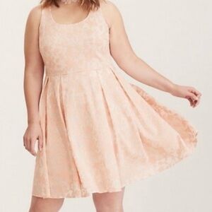 Torrid Women's Pink Sleeveless Floral Dress